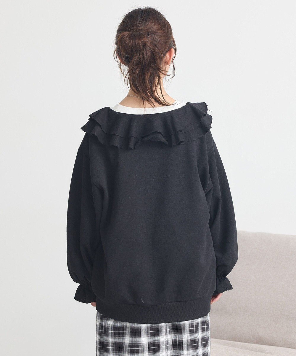 earth music&ecology 【裏毛】フリルカラーＺｉｐウラケブルゾン 