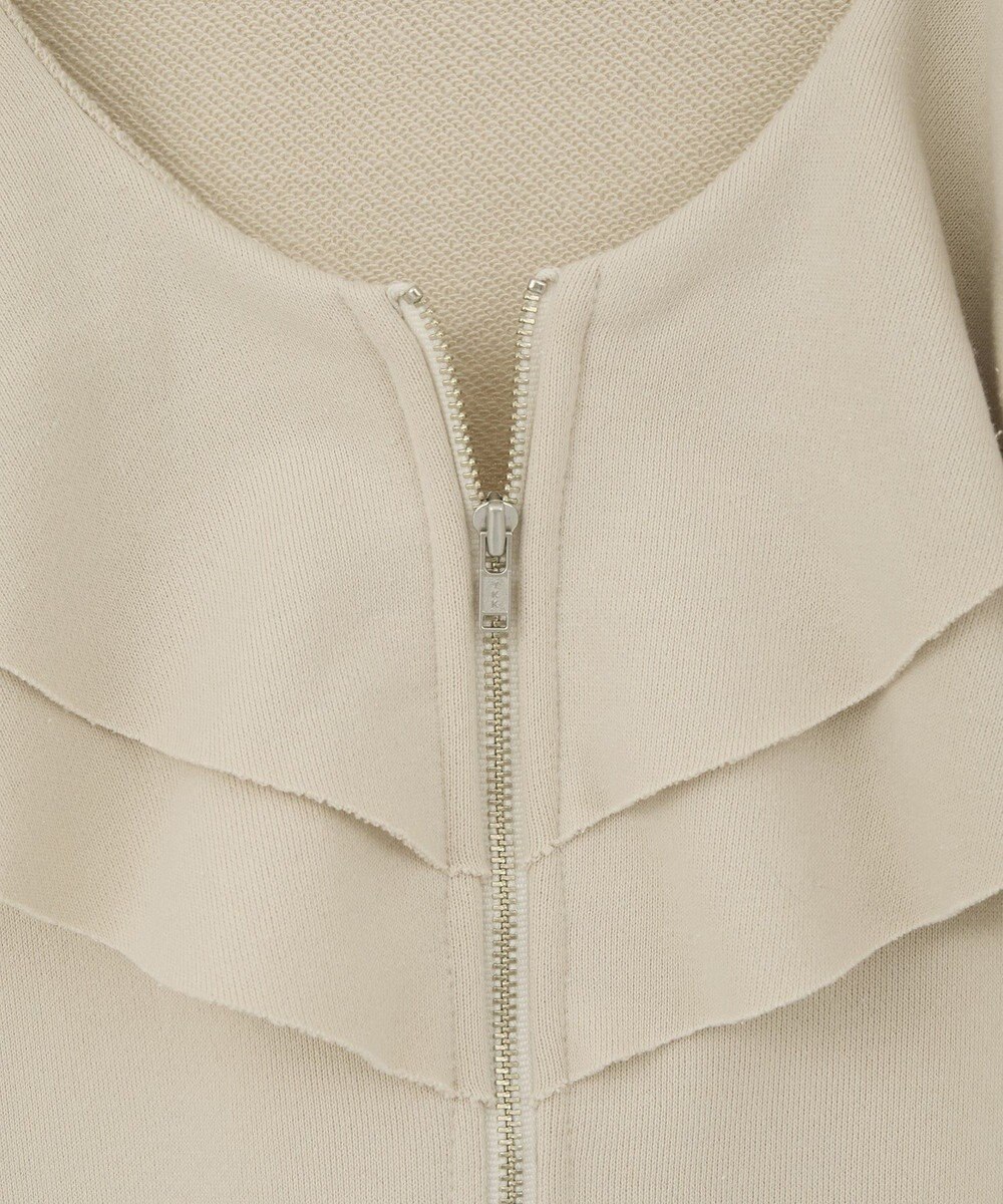 earth music&ecology 【裏毛】フリルカラーＺｉｐウラケブルゾン 