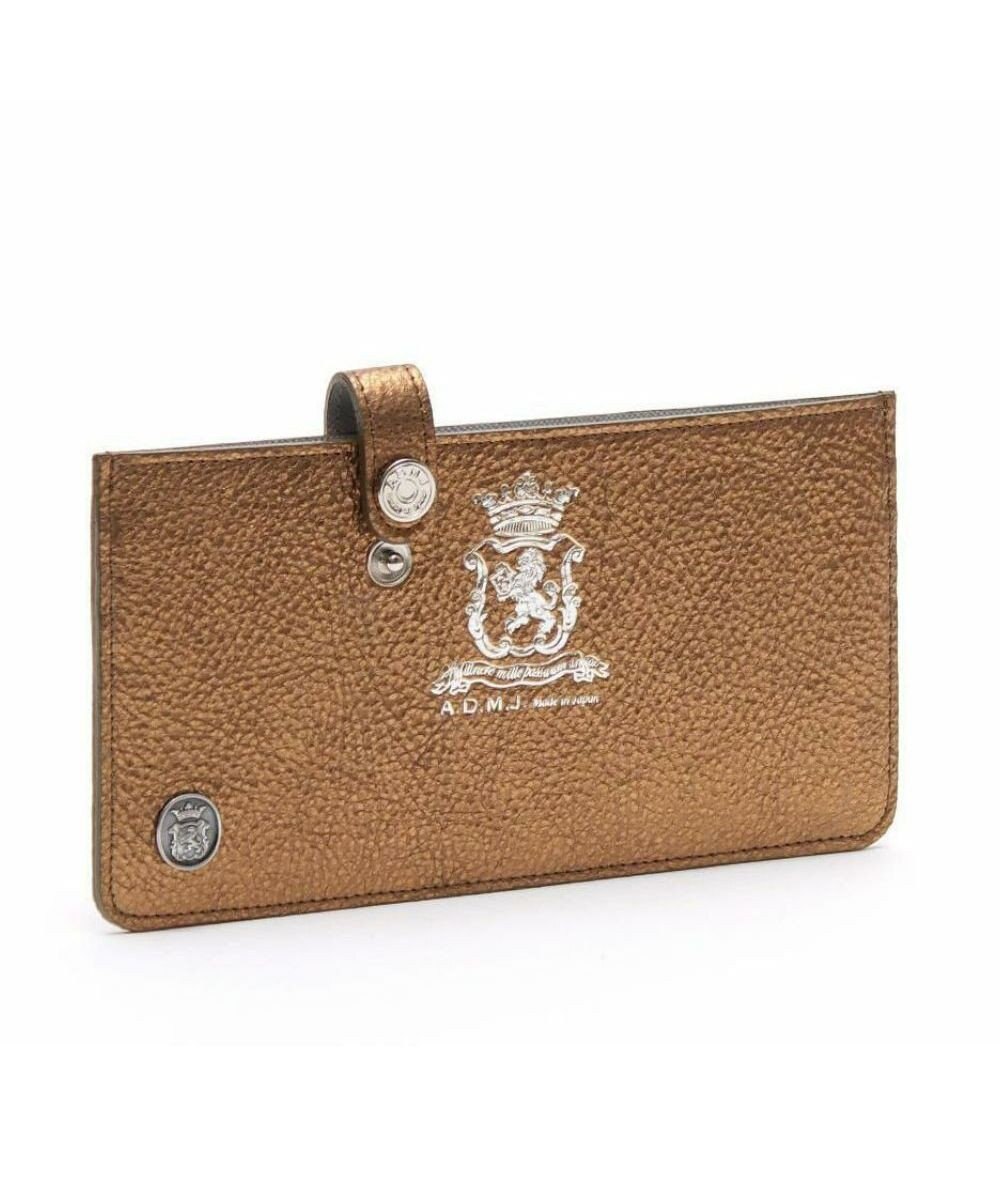 A.D.M.J. 【牛革】メタリックレザー/スリムウォレット 