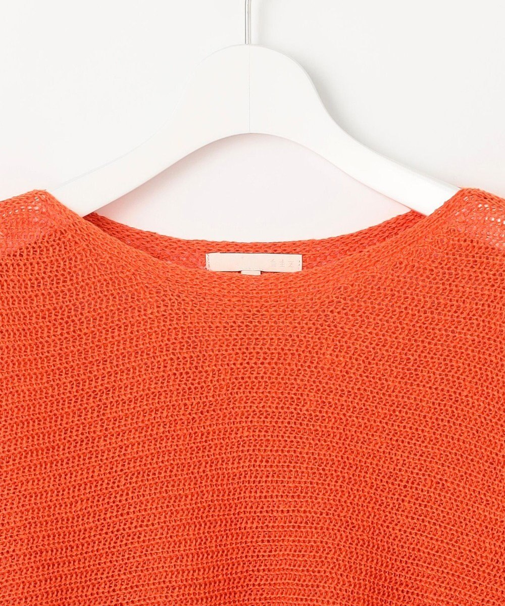 自由区 S 【洗える】リネンミドルゲージドルマンスリーブ ニット 