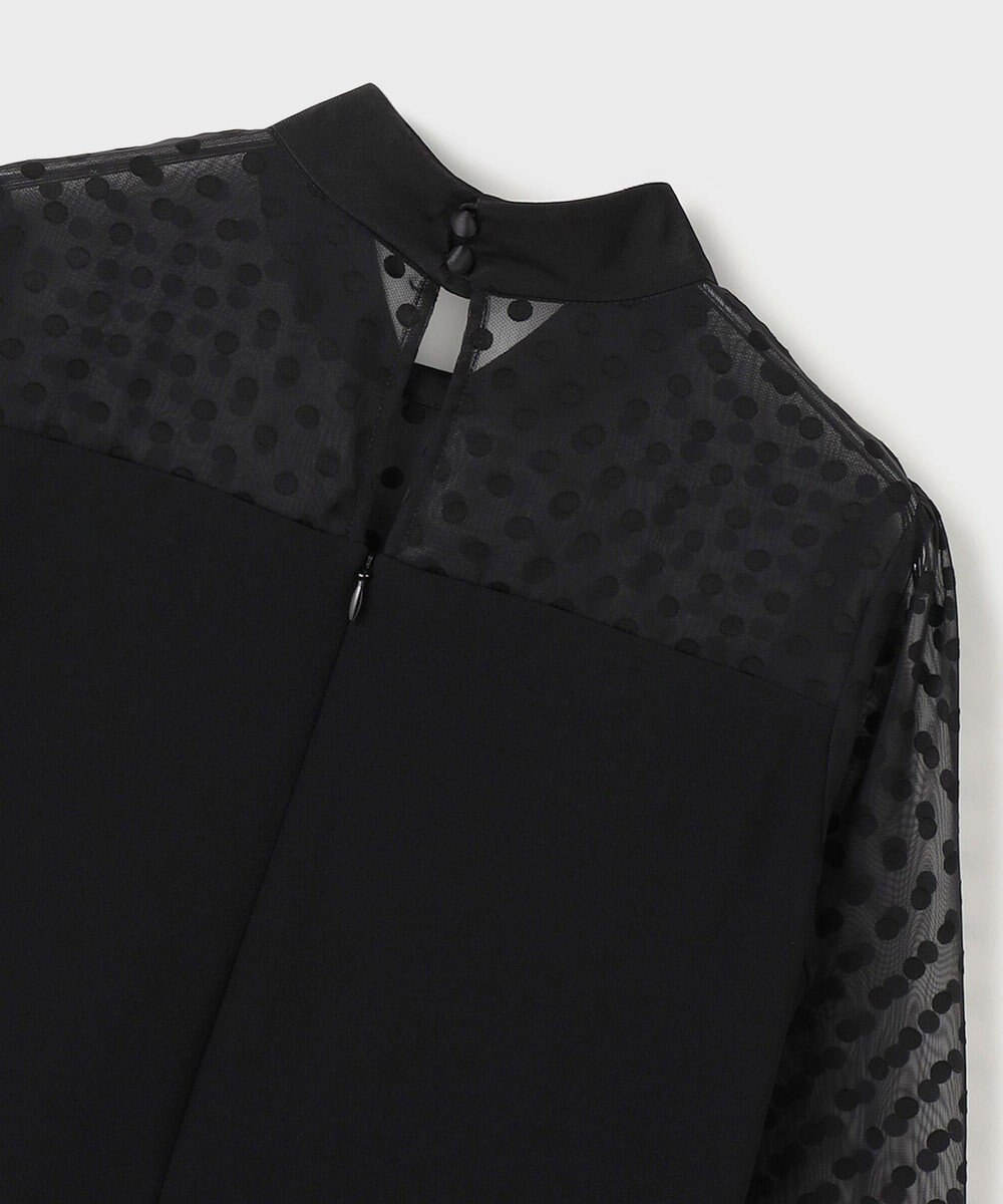 GRACE CONTINENTAL シアージャガード切替ドレス 