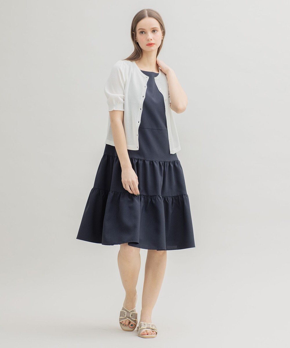 TOCCA 【洗える！】SWAN CREWNECK クルーネック カーディガン 