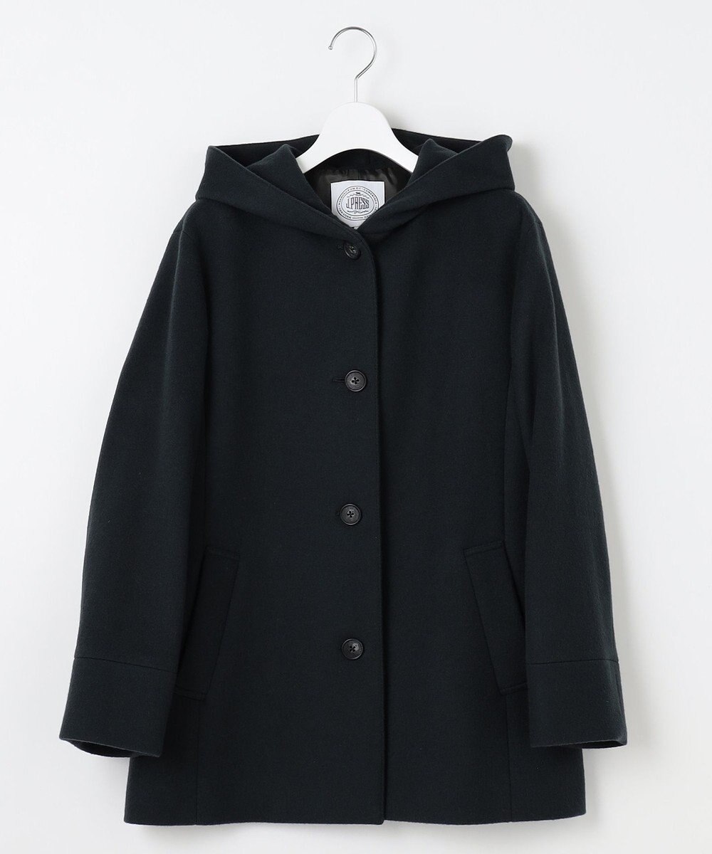 J.PRESS LADIES ショートビーバー フーデッド コート 