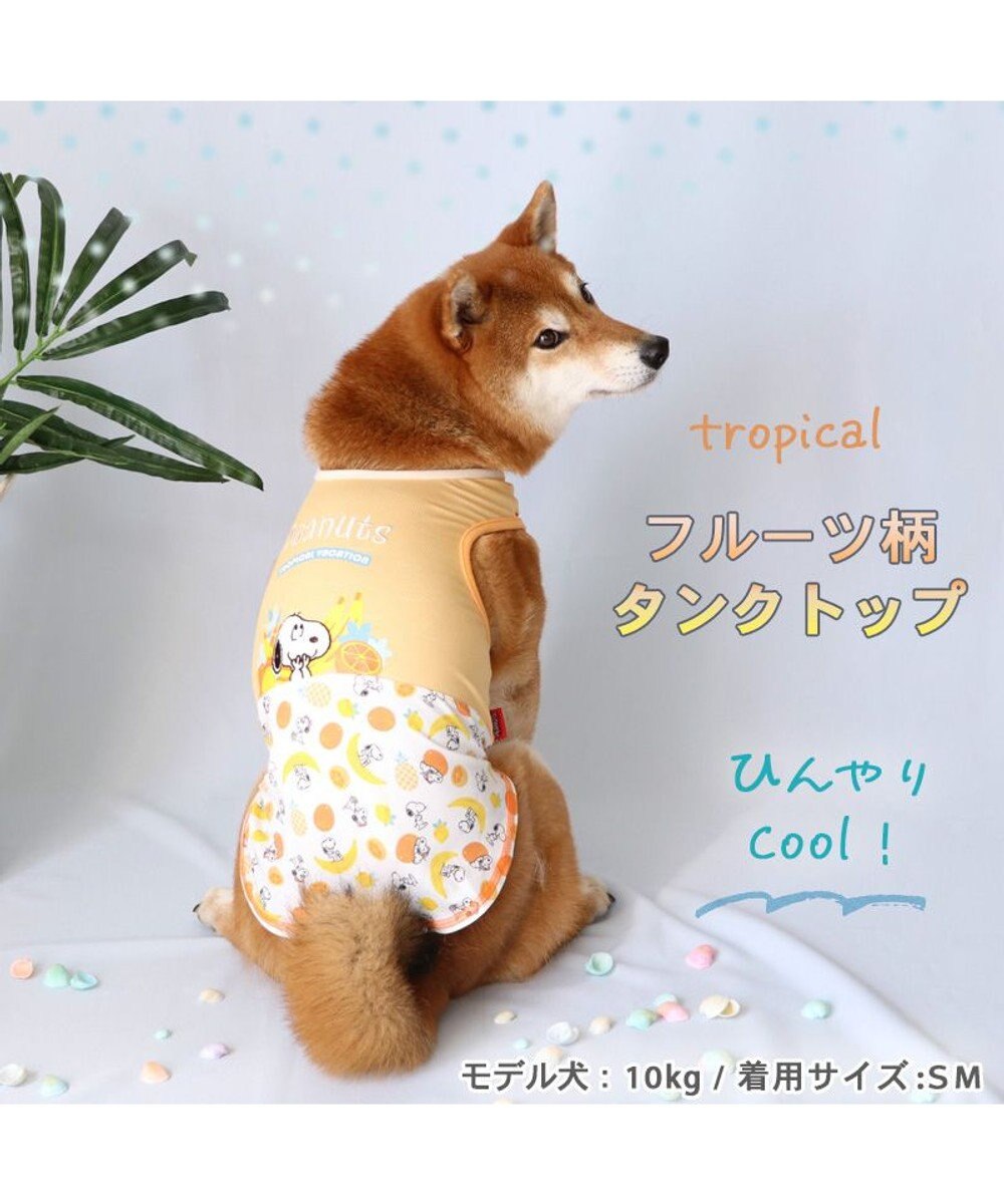 PET PARADISE 犬の服 春夏 ひんやり クール メッシュ 接触冷感 虫よけ スヌーピー フルーツ柄 タンクトップ 【中型犬】  クールマックスエコメイド 