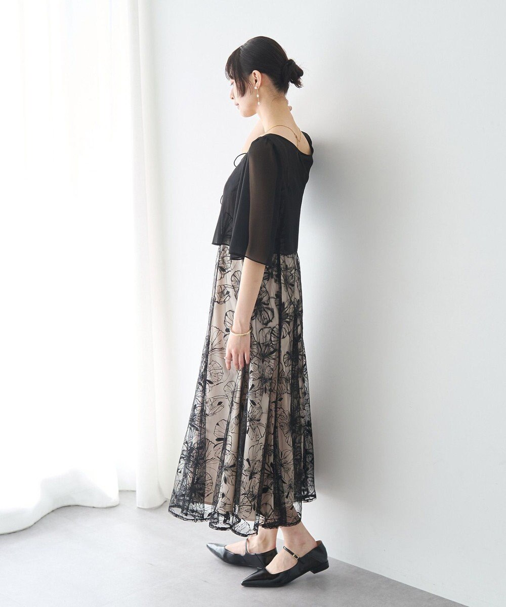 YECCA VECCA 【2点SET】フラワー柄スパンコール刺繍ドレス 