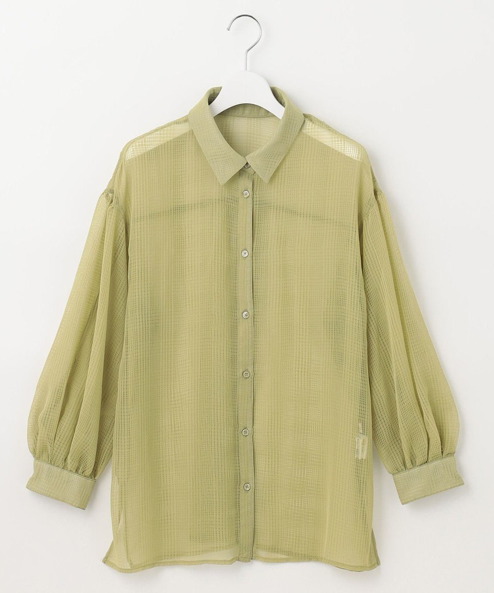 Feroux シアーチェック ブラウス 