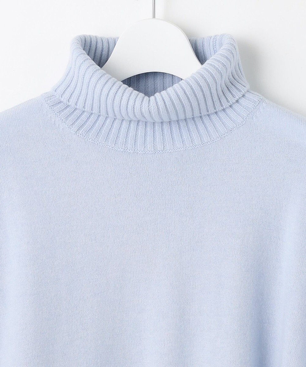 自由区 【洗える】セミウーステッドウール タートルネックニット 