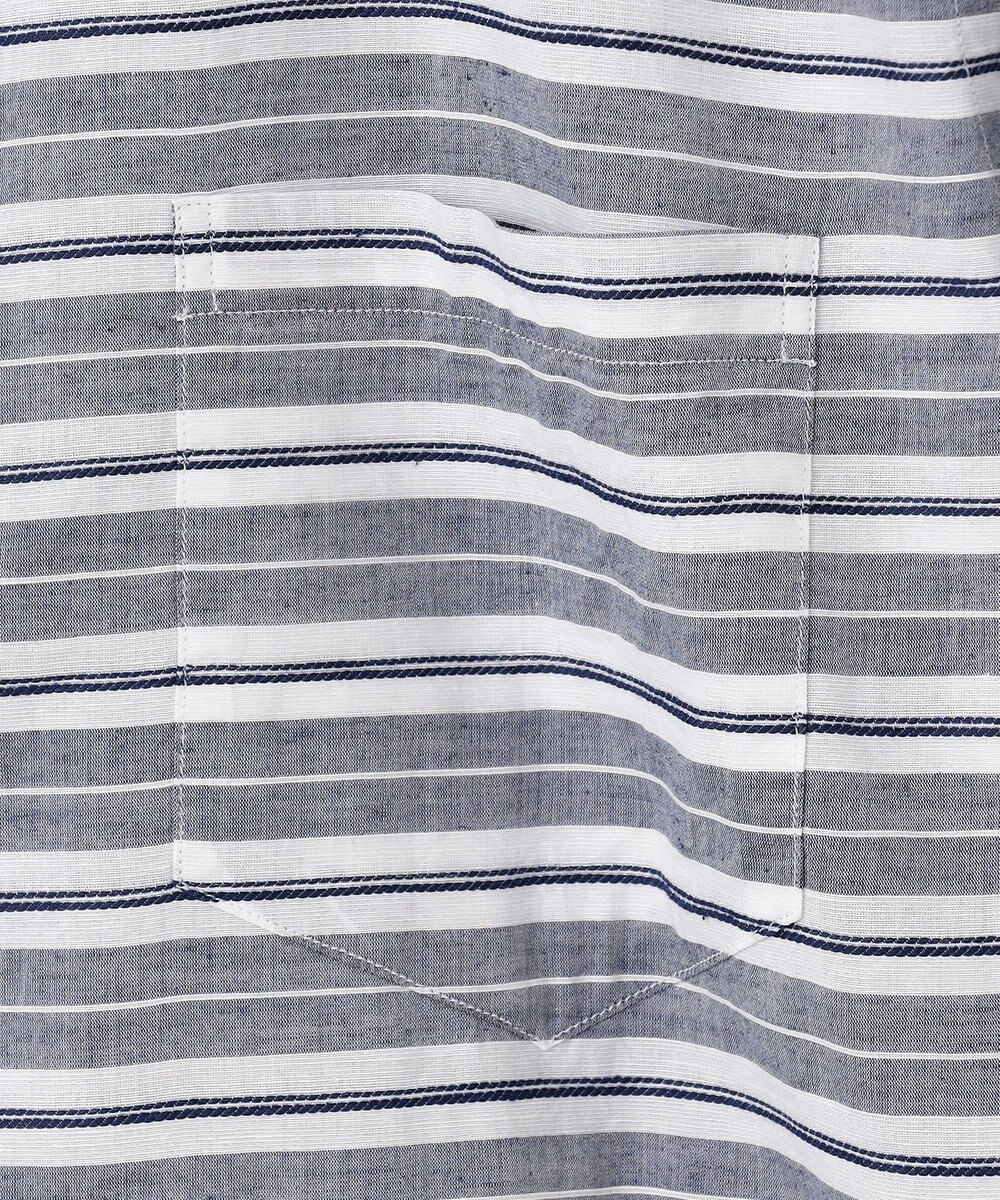 JOSEPH ABBOUD 【清涼感】エアリノマリンボーダーシャツ 