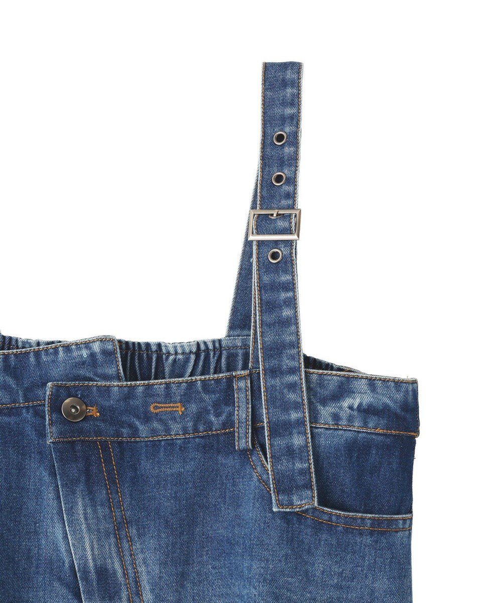 YECCA VECCA デニムMIXデザインサロペット 