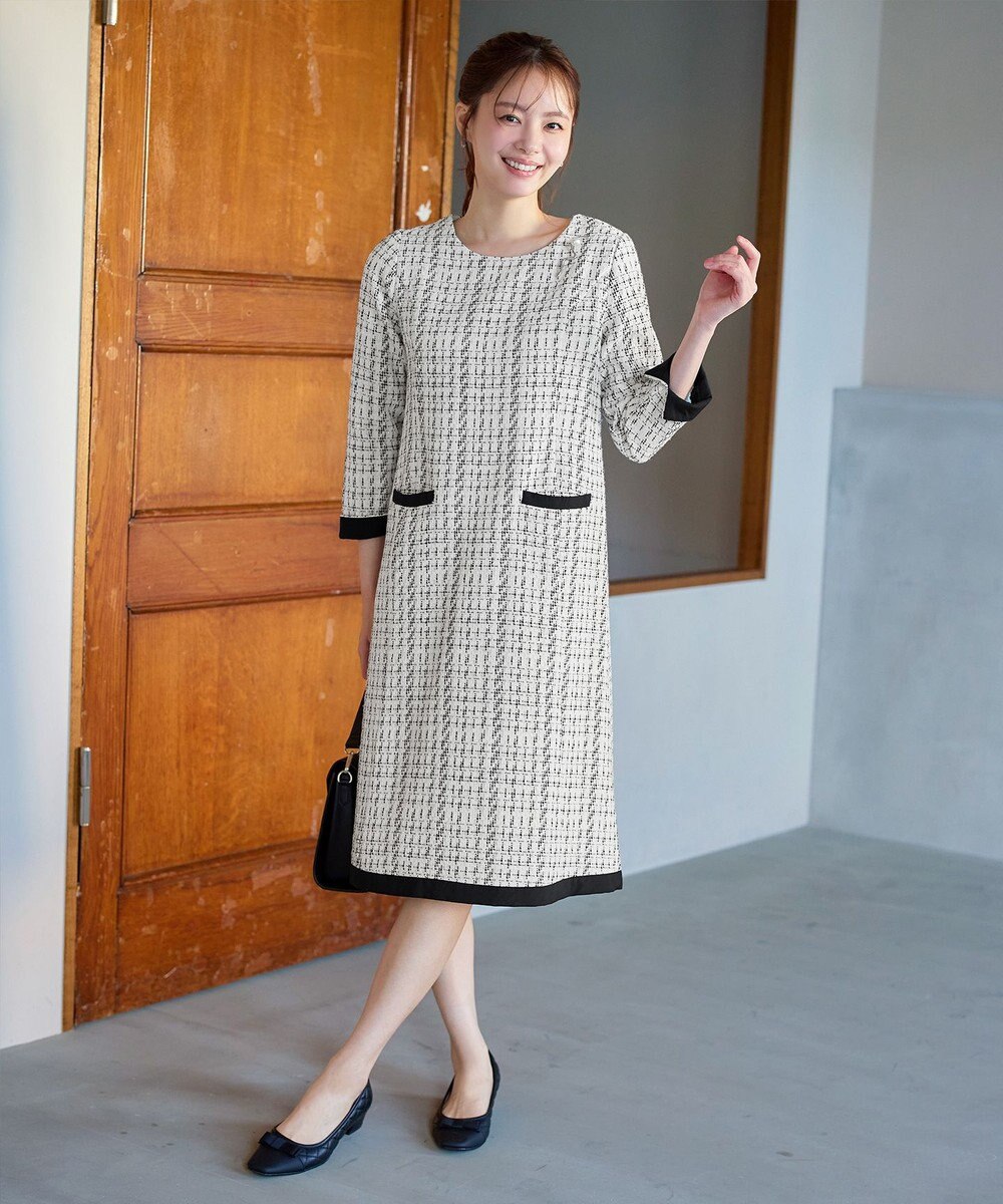 Tiaclasse ツイードAラインワンピース 