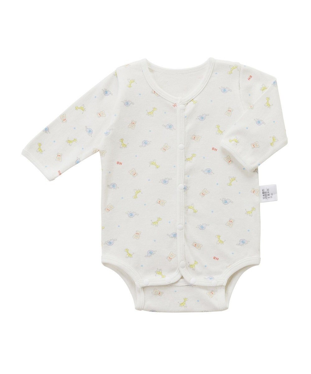 MIKI HOUSE HOT BISCUITS 【60-70cm】 長袖ボディシャツ(前開き) 