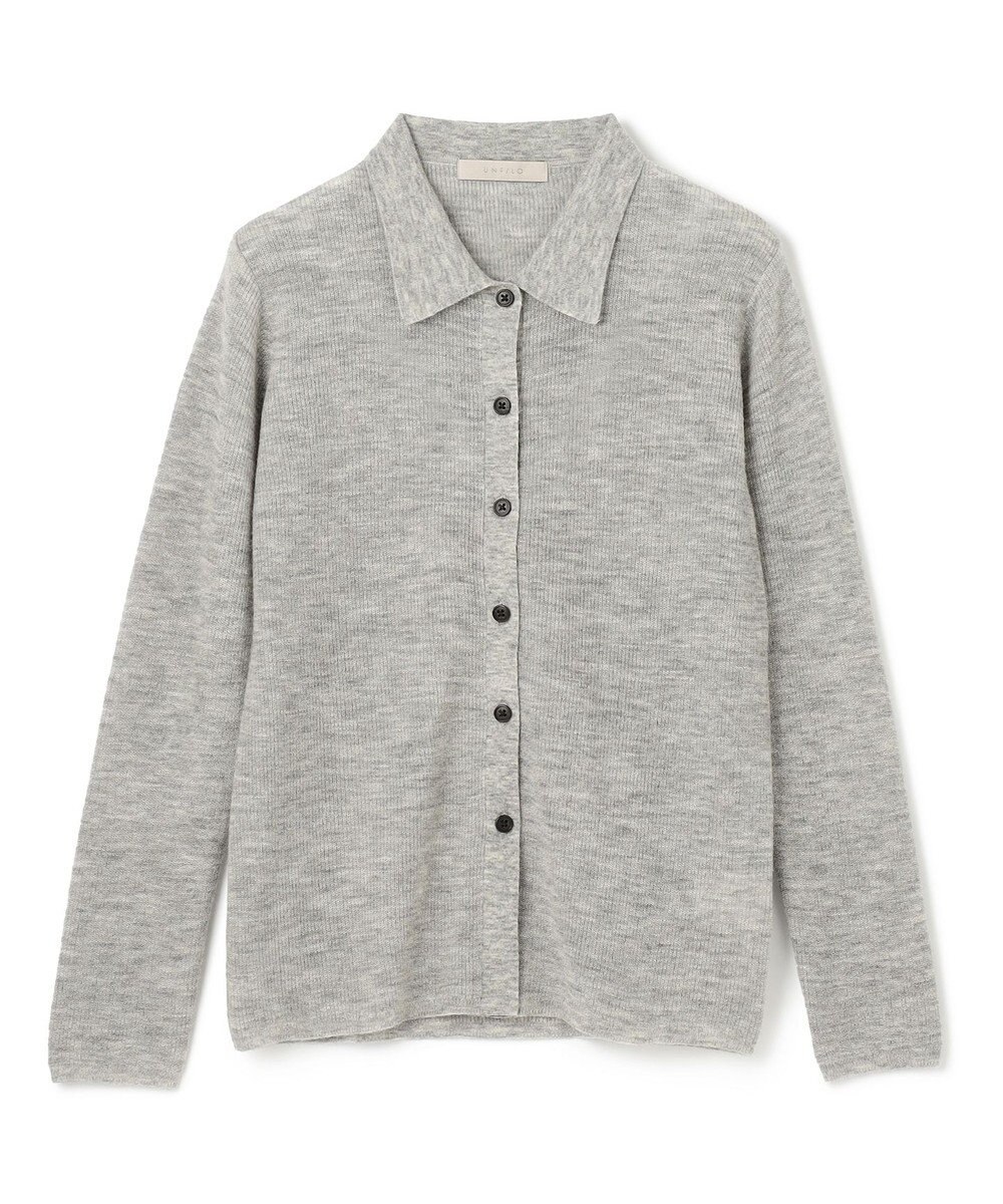 UNFILO ファインアルパカ 襟付きカーディガン 