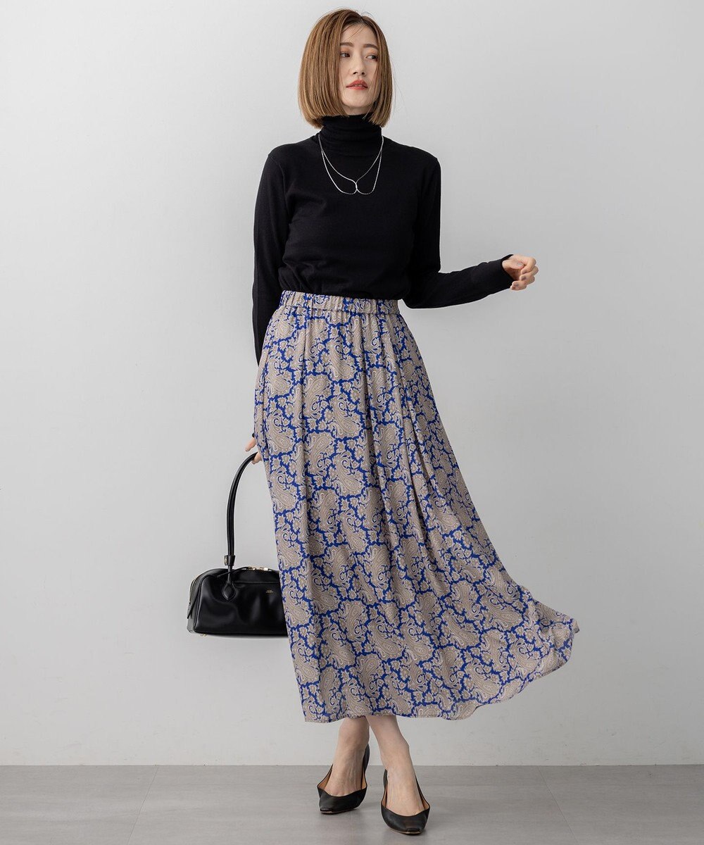 23区 S 【CLASSY.掲載/洗える】スムージーコットン タートルネック ニット 