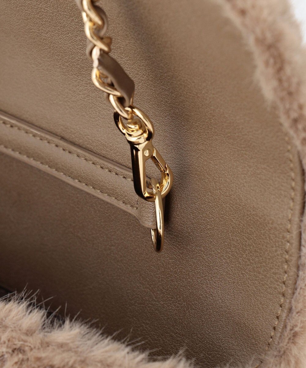 23区 フェイクファーチェーン ショルダー バッグ 