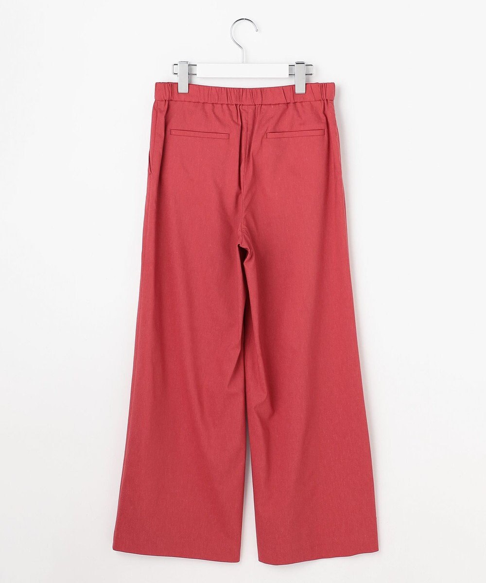 J.PRESS LADIES L 【WEB限定・人気素材・セットアップ対応】セルロースリネンストレッチ ワイドストレート パンツ 