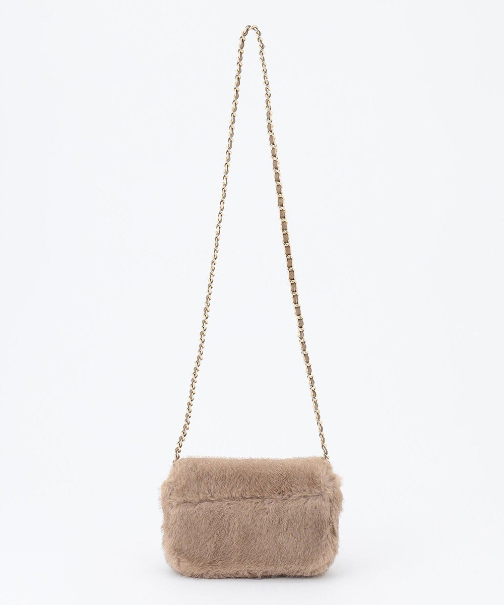 23区 フェイクファーチェーン ショルダー バッグ 