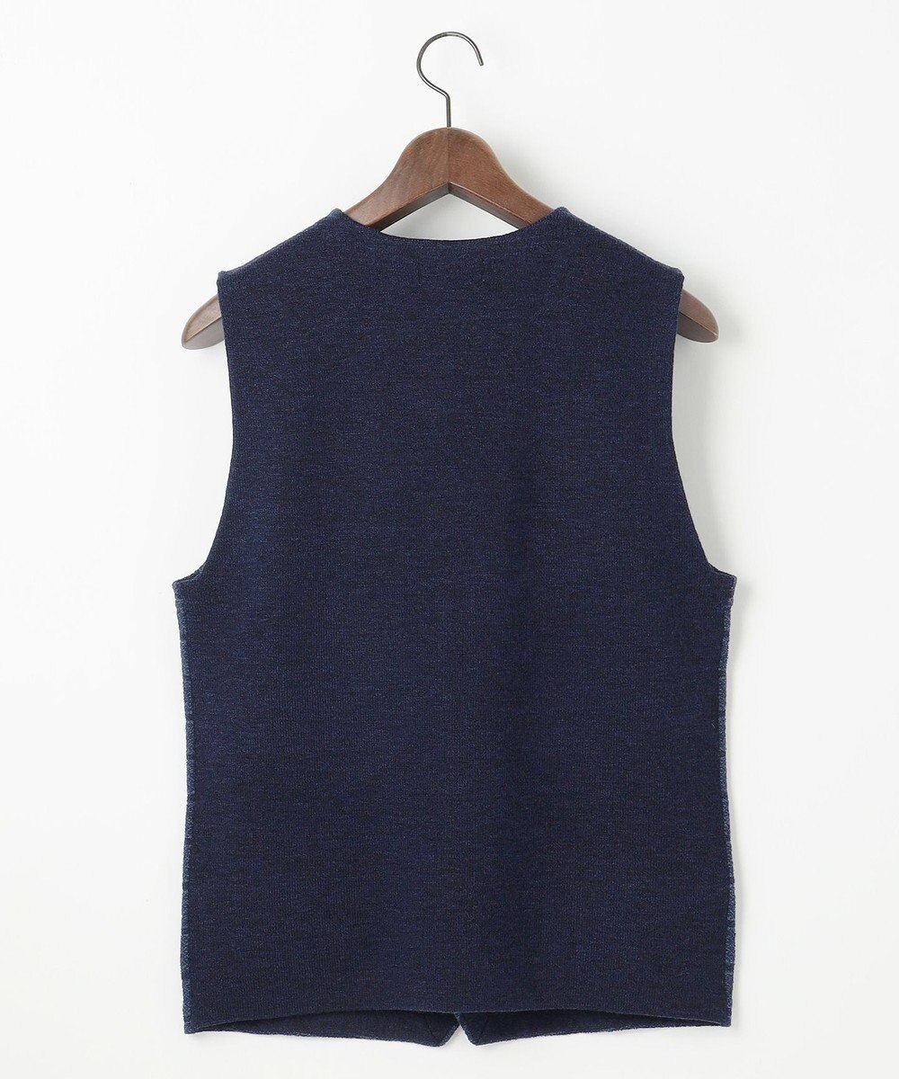 JOSEPH ABBOUD 【洗える/ソフトな肌触り/軽い】シェニールヤーンジャカードニット ベスト 