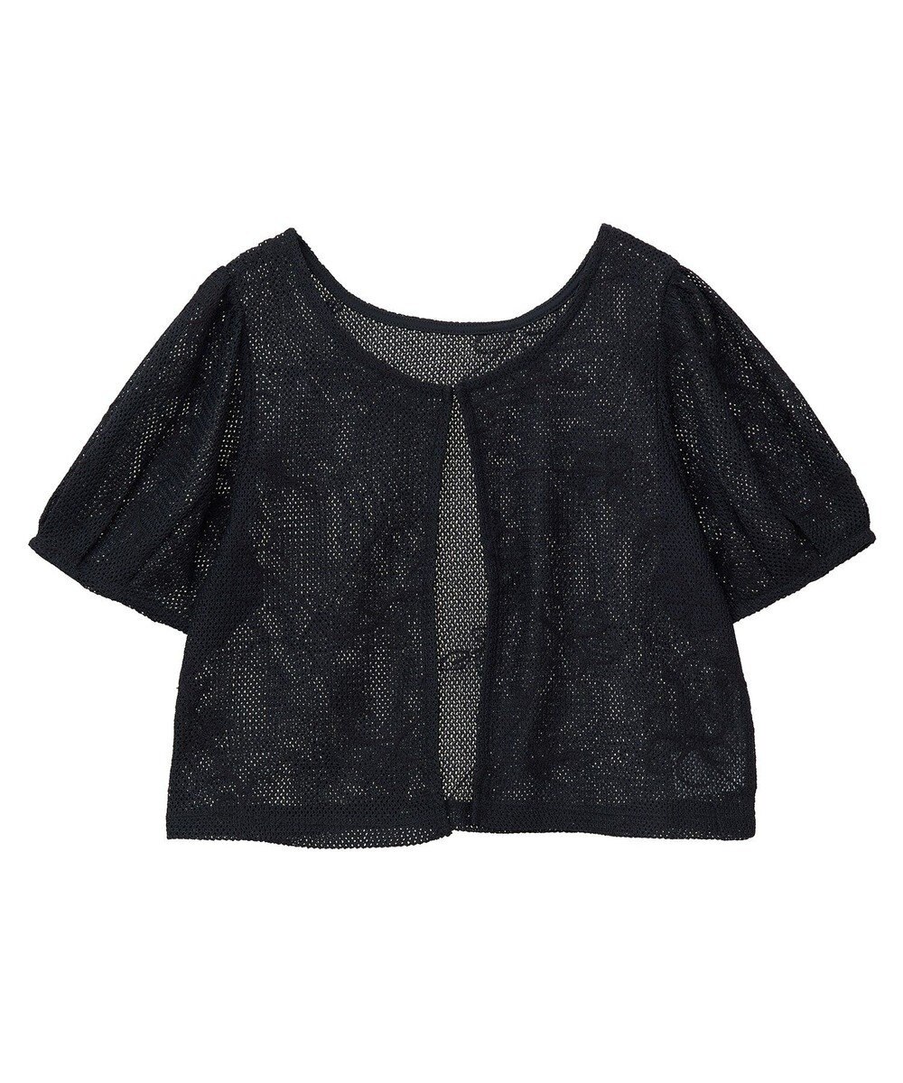 earth music&ecology フラワーコード刺繍カーディガン 