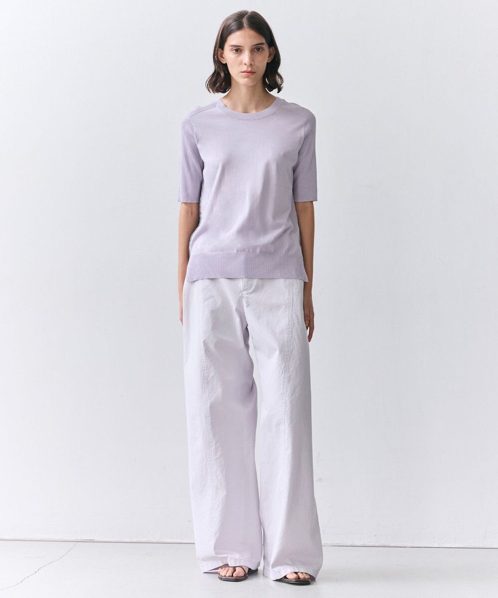 BEIGE， JULIE / コットンシルク 2WAY半袖ニット 