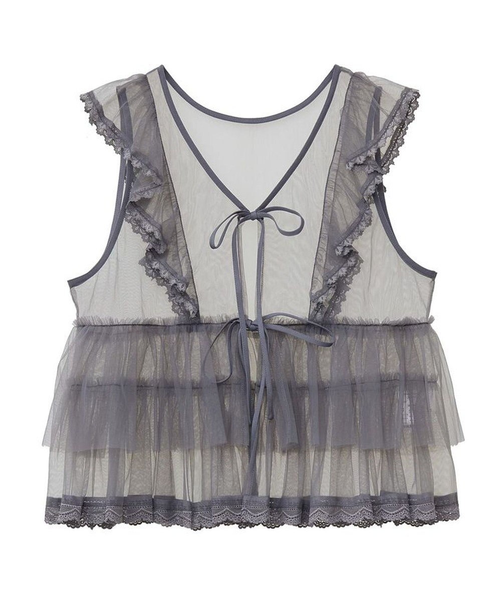 Green Parks ・ＥＬＥＮＣＡＲＥ　ＤＵＥ　チュールラッフルベスト 