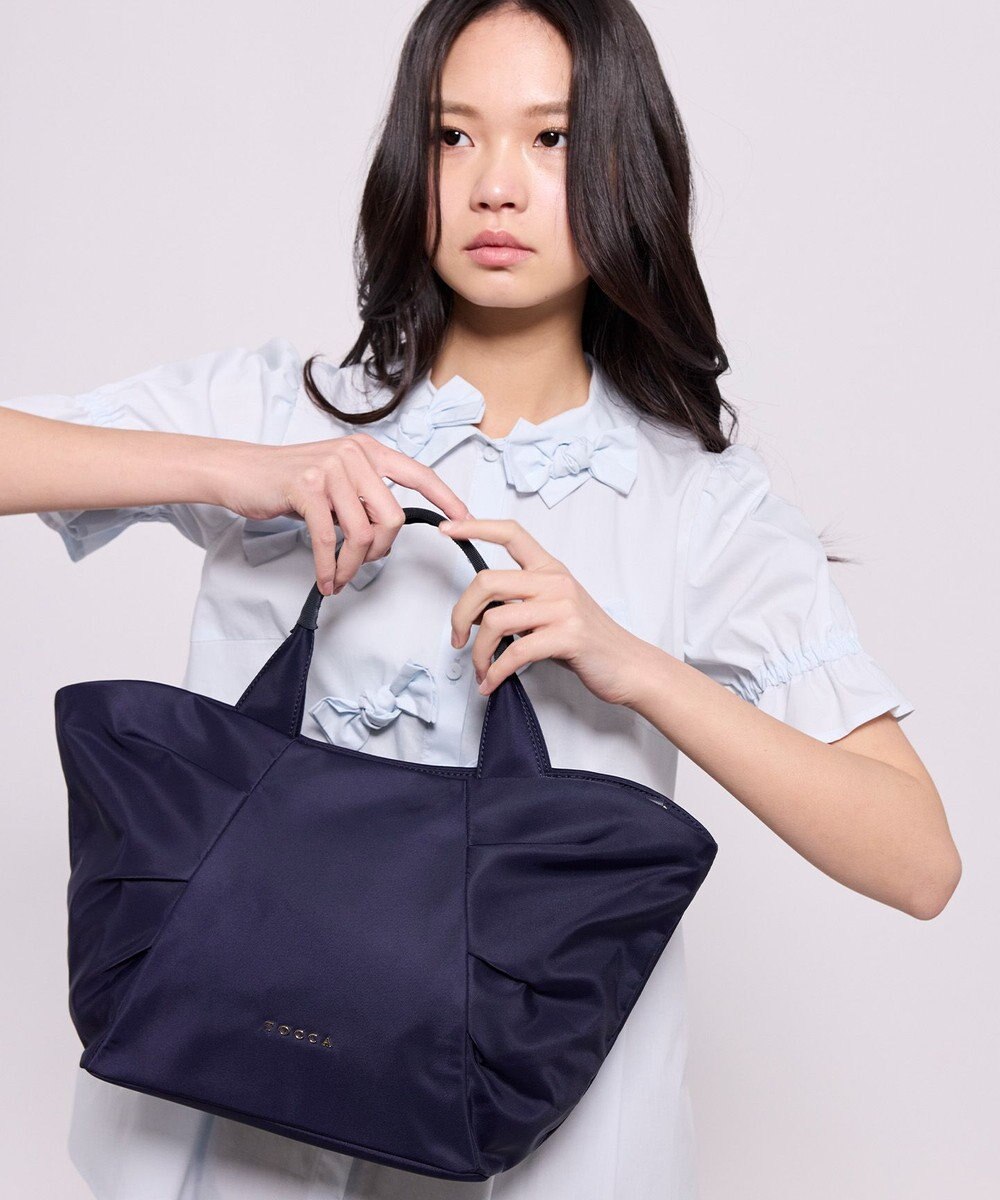 TOCCA 【宮本茉由さん・八木アリサさん着用】RIBBON KNOT NYLONBAG ナイロントートバッグ 