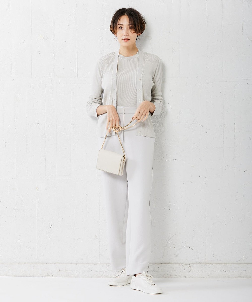 ICB 【洗える】 コンパクトリブ  クルーネックプルオーバー 