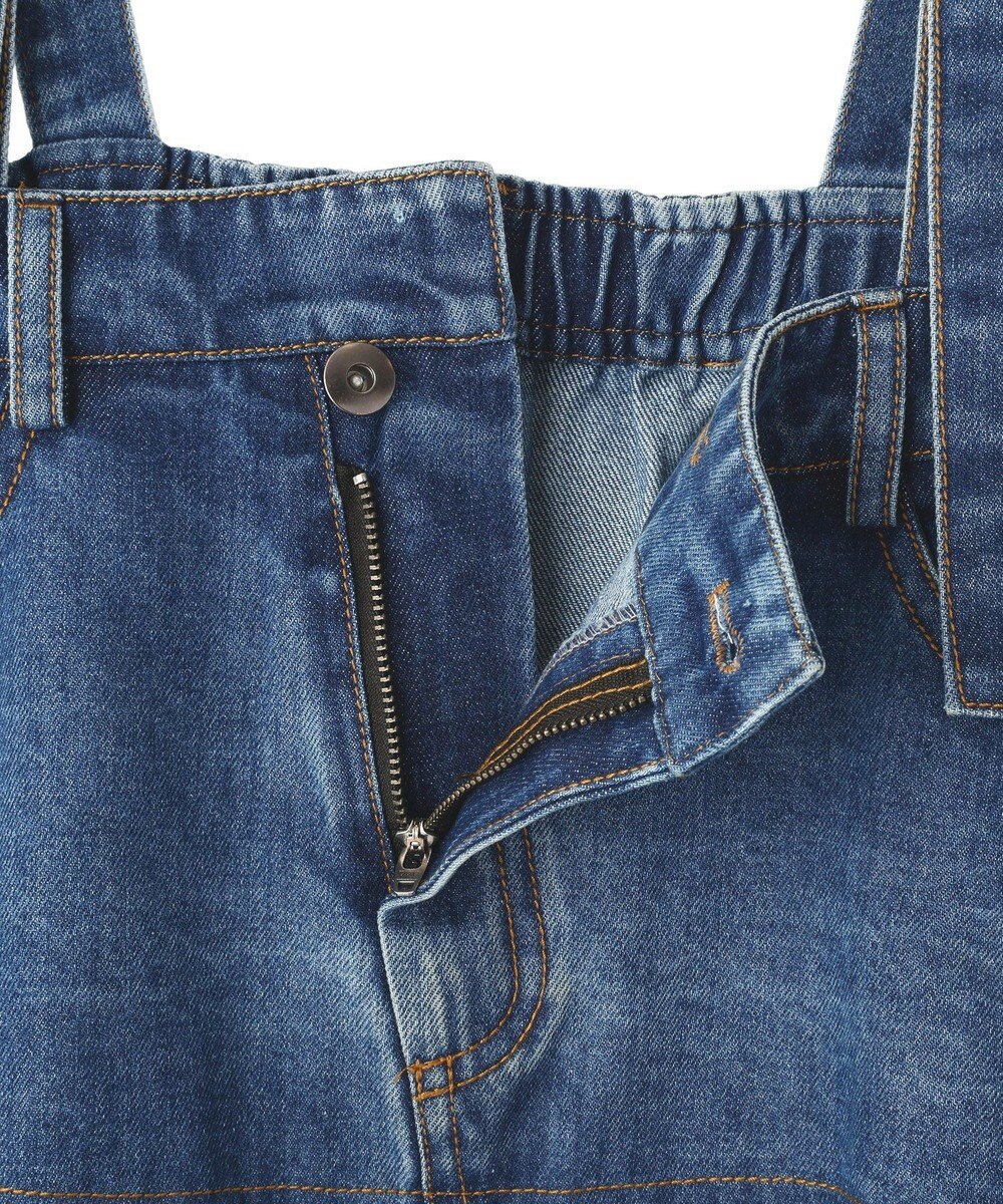 YECCA VECCA デニムMIXデザインサロペット 