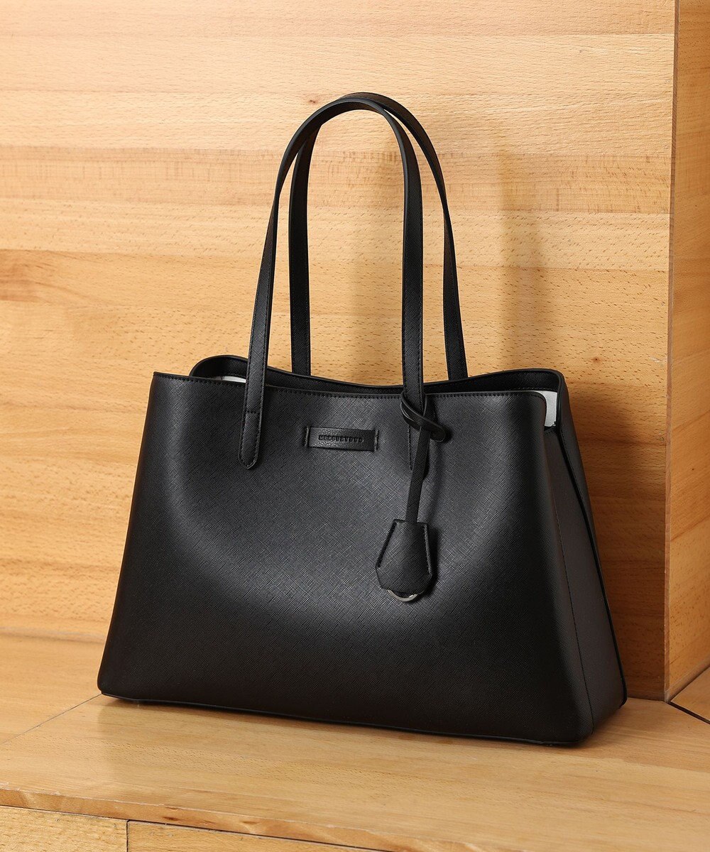 style code 【MERCURYDUO/マーキュリーデュオ】通勤、通学、リクルート両アオリポケットA4トートバッグ　キーチャーム付 