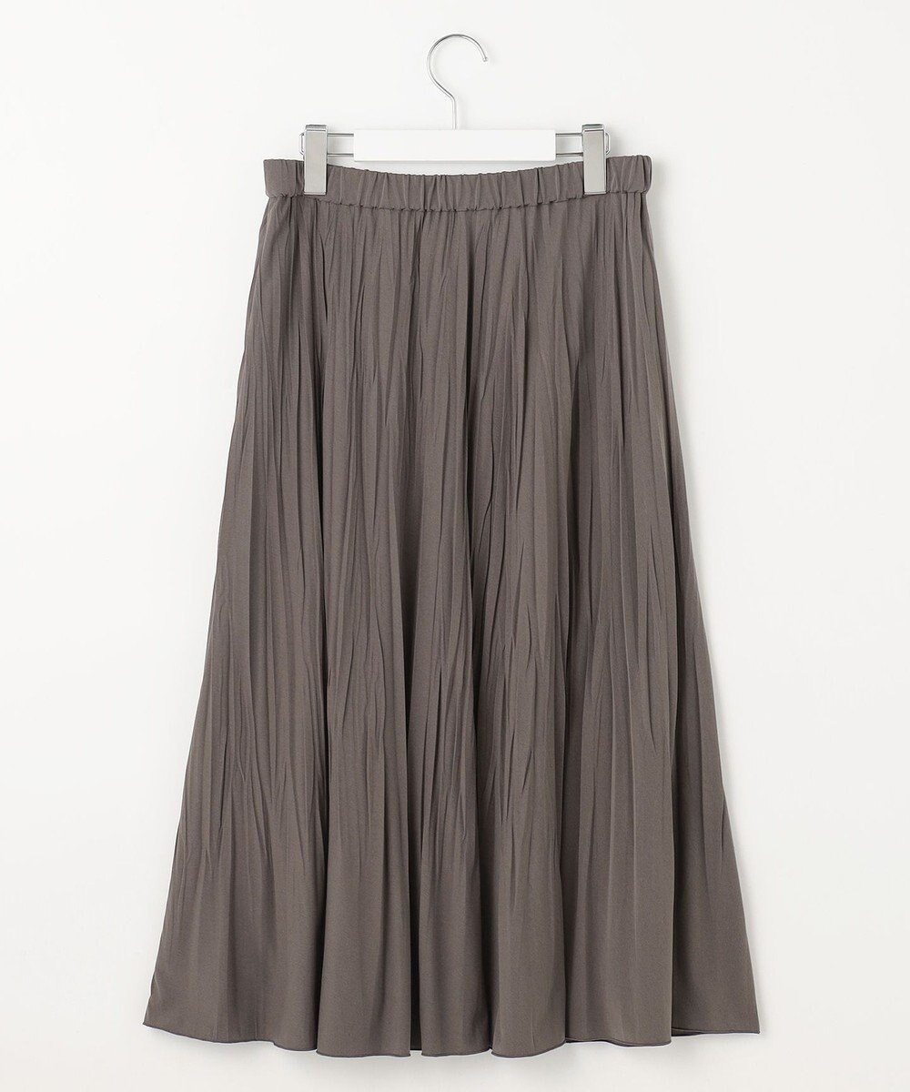 J.PRESS LADIES 【洗える】パウダリージャージー ランダムプリーツ スカート 