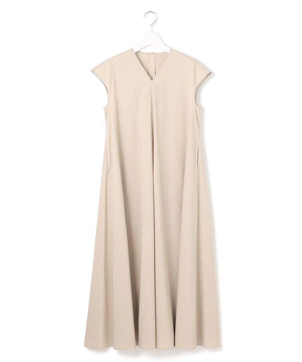 23区 【接触冷感/撥水加工/洗える】ストレッチブロード Vネックワンピース 