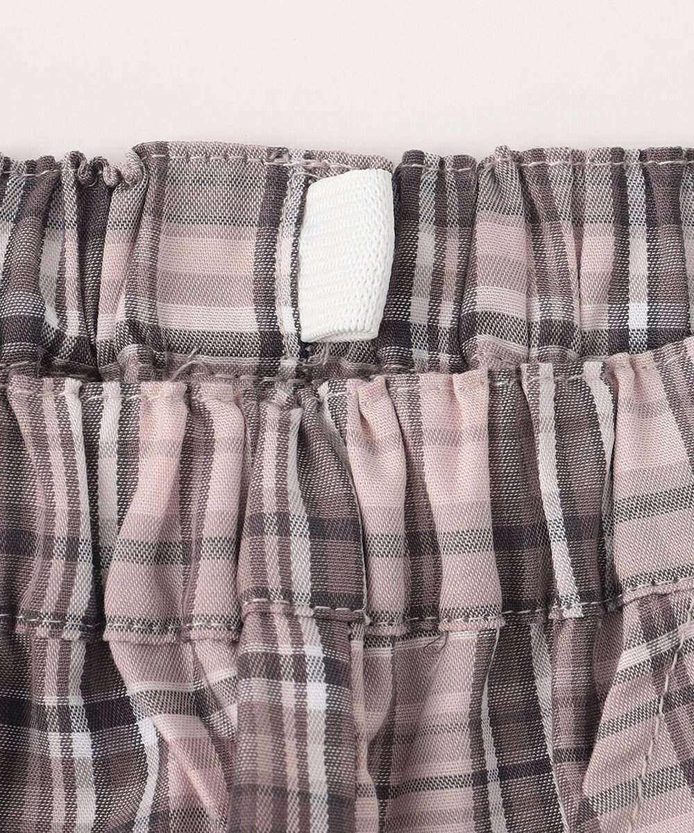 ANY KIDS 裾 スカラップ チェック パンツ 