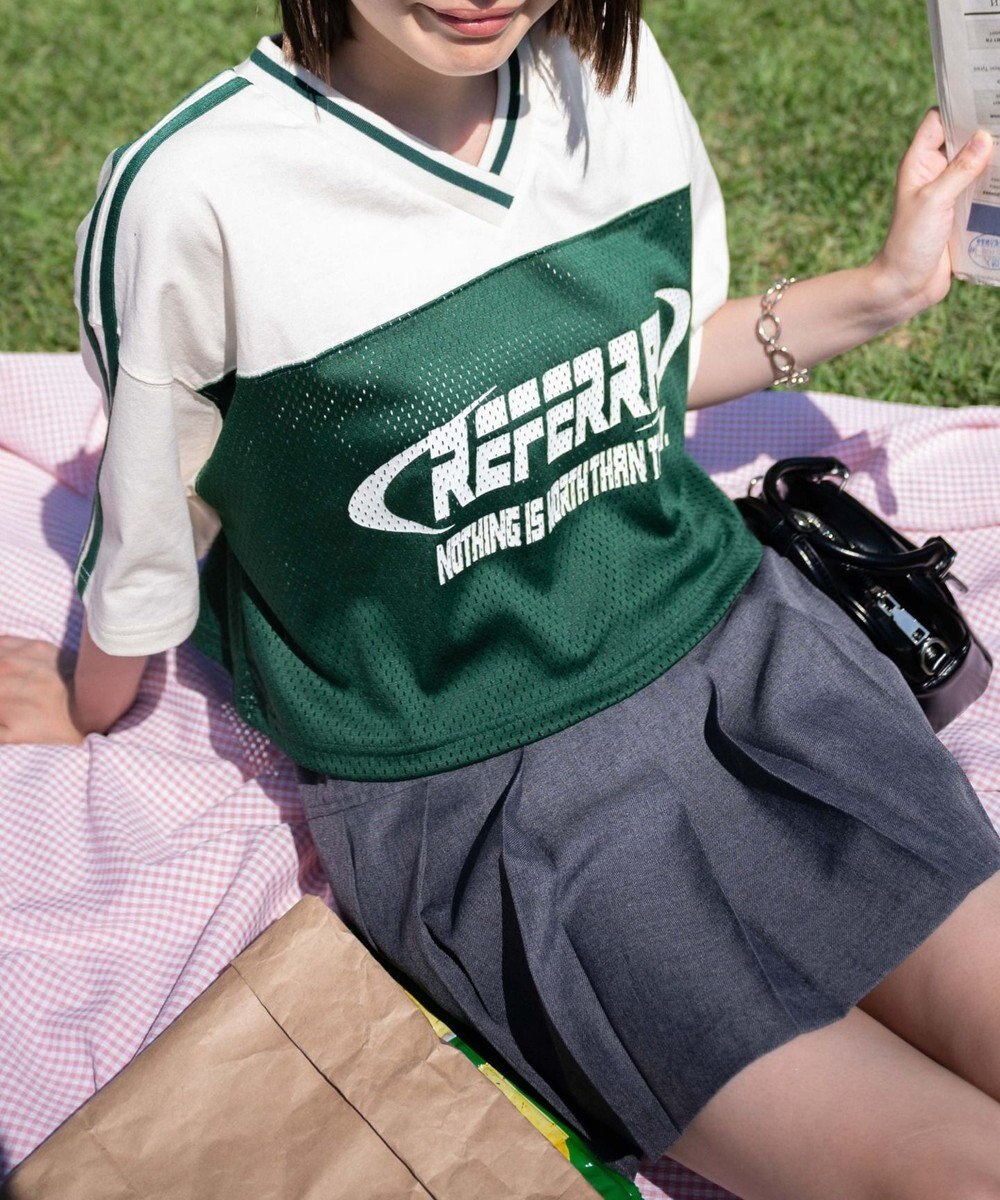 WEGO 2ライン切り替えメッシュショートT 