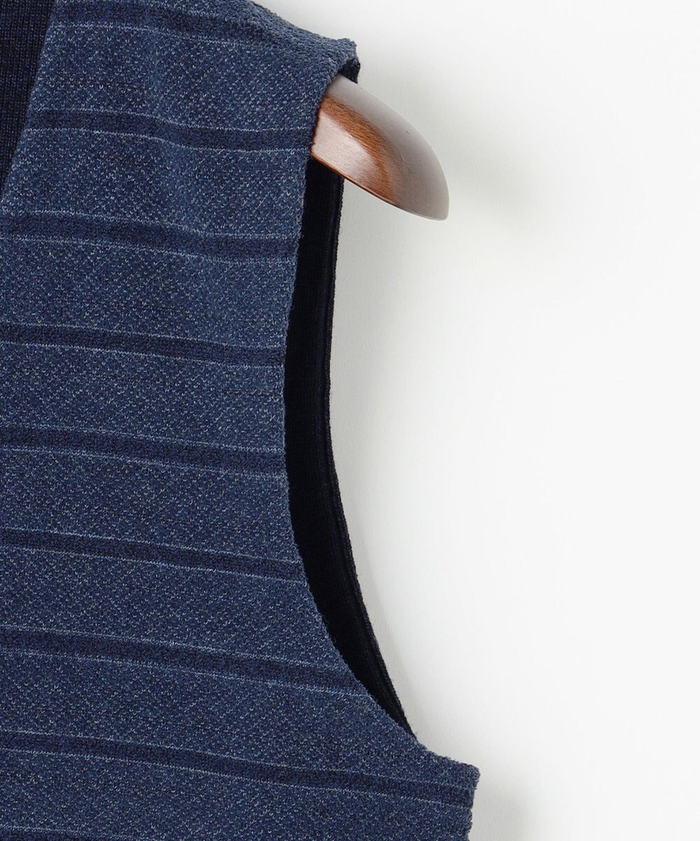 JOSEPH ABBOUD 【洗える/ソフトな肌触り/軽い】シェニールヤーンジャカードニット ベスト 