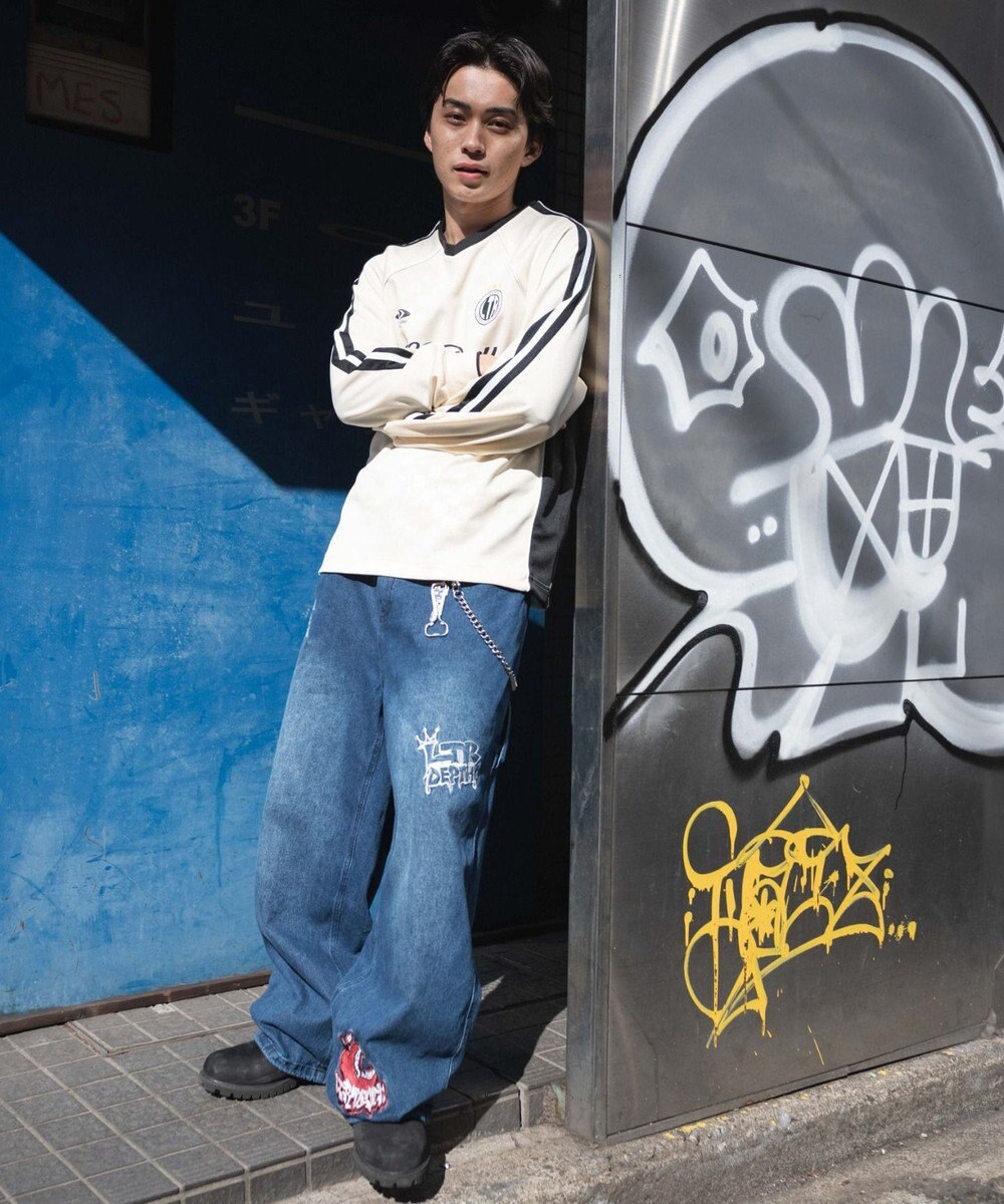 WEGO 【ユニセックス着用ITEM/MLサイズ展開】ラインスリーブゲームT（LS） 