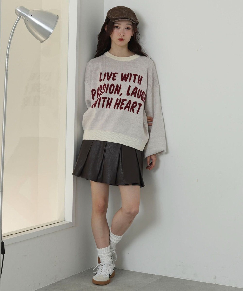 WEGO レタリングニットプルオーバー 