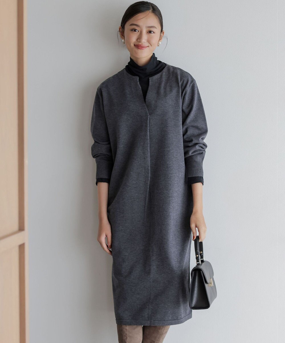 組曲 L キーネックニット ワンピース 