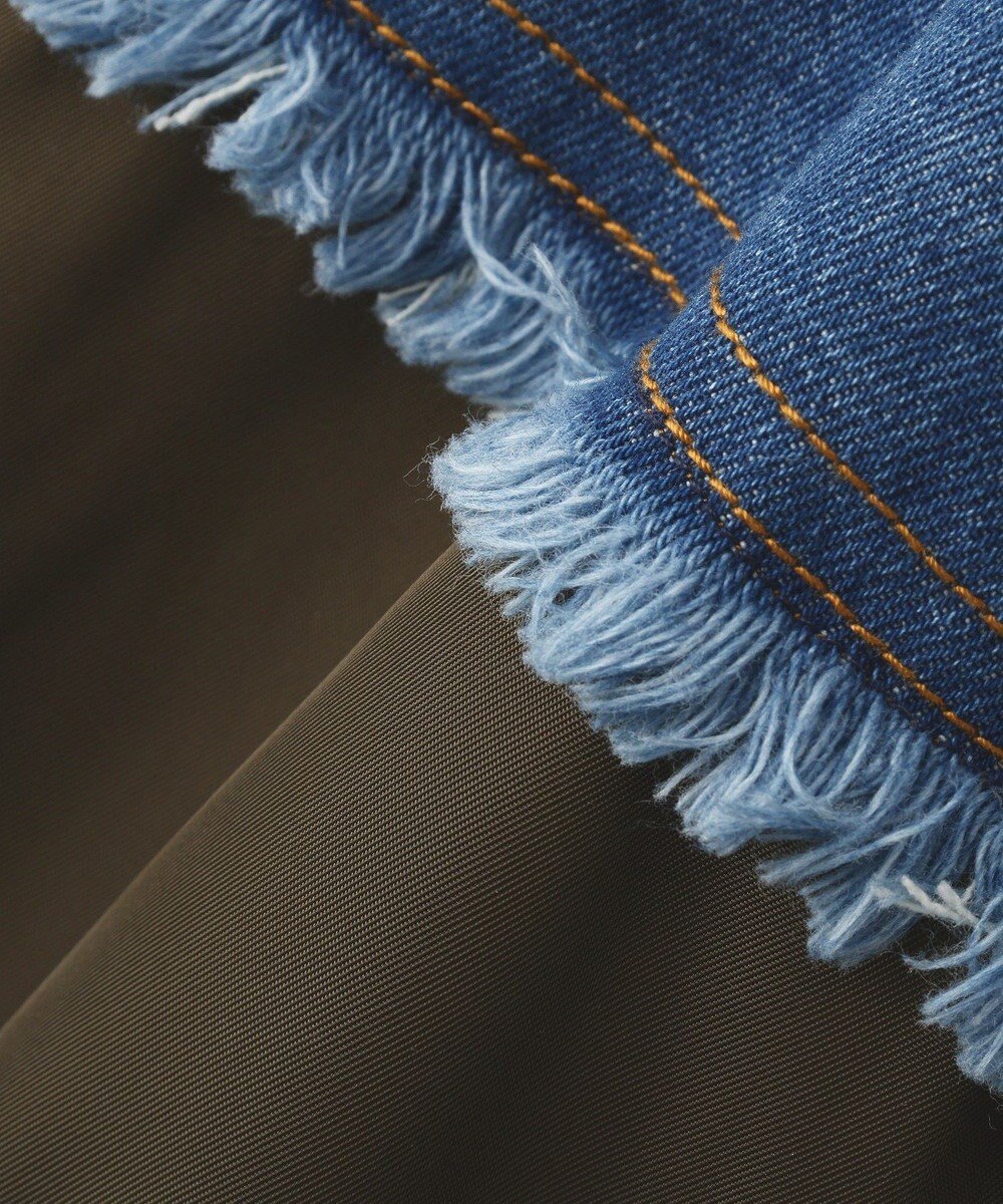 YECCA VECCA デニムMIXデザインサロペット 