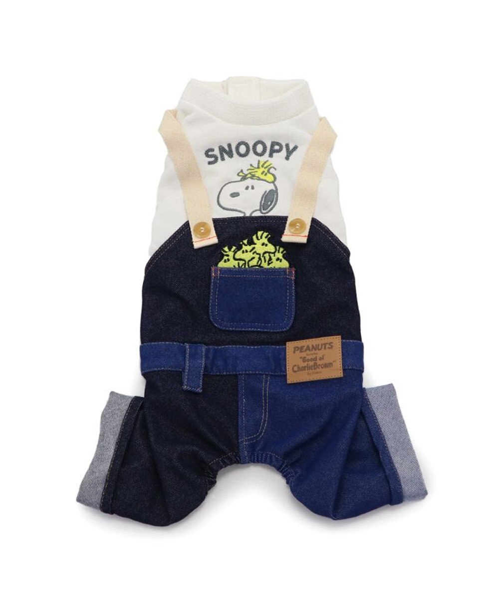 PET PARADISE スヌーピー デニム オーバーオール風 ロンパース 小型犬 