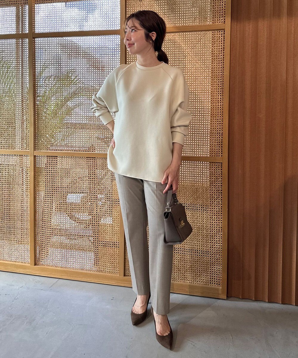 UNFILO L 【野呂佳代さん着用】BEAUTY FORM JERSEY バックZIPプルオーバー 