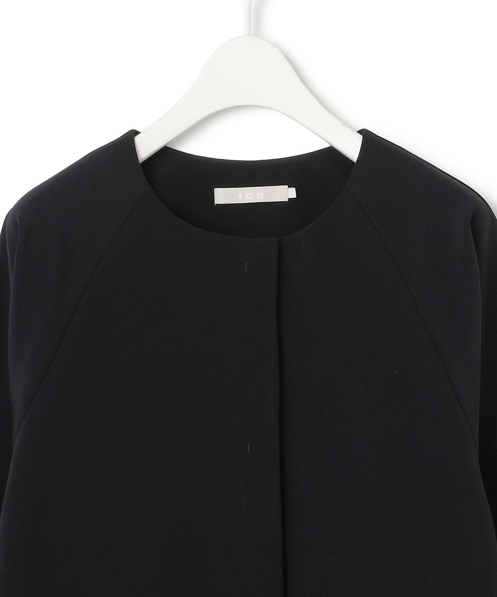 ICB 【洗える・ブラックフォーマル】 TaPeダブルクロス ケープコート 