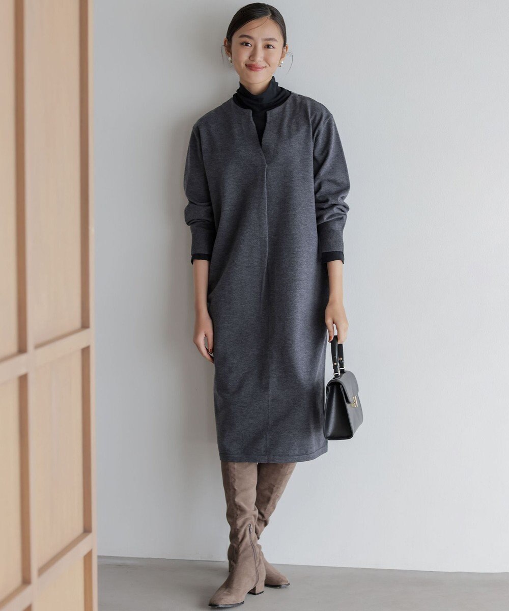 組曲 L キーネックニット ワンピース 