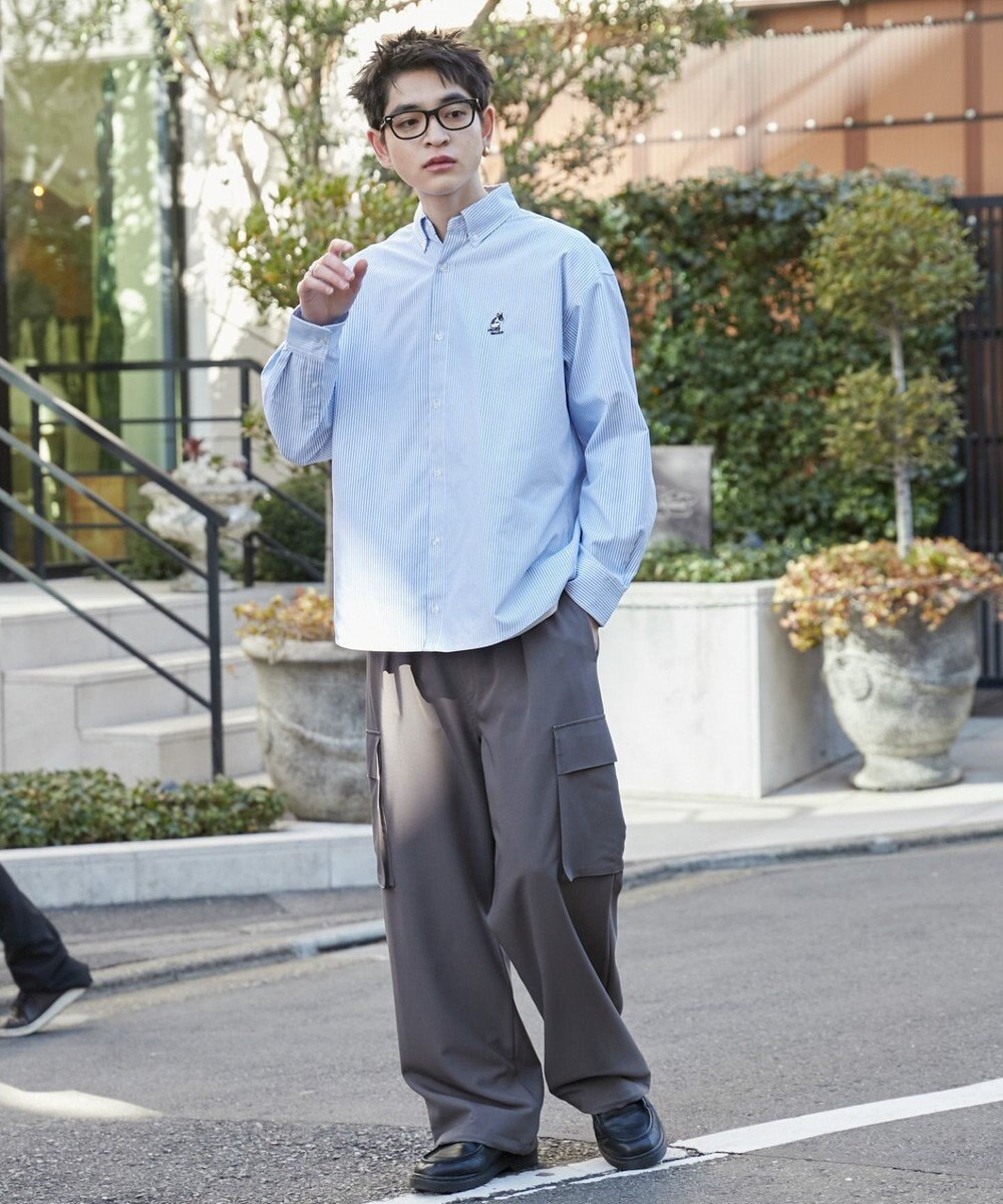 WEGO 【ウエストゴム/MLサイズ展開】イージーワイドカーゴスラックス 