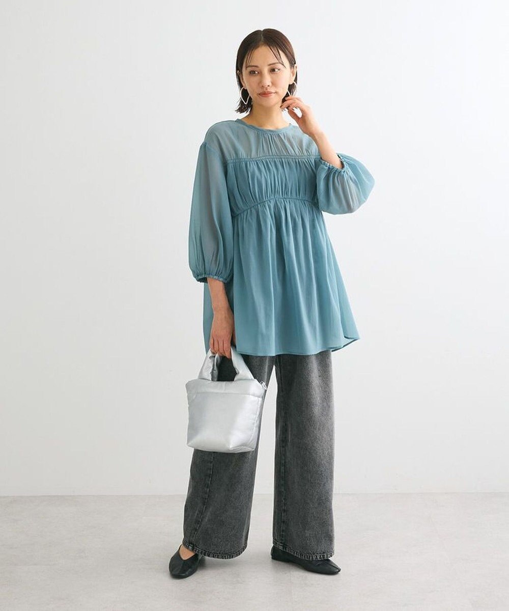 Green Parks ２ＷＡＹ　シアーギャザーチュニック 