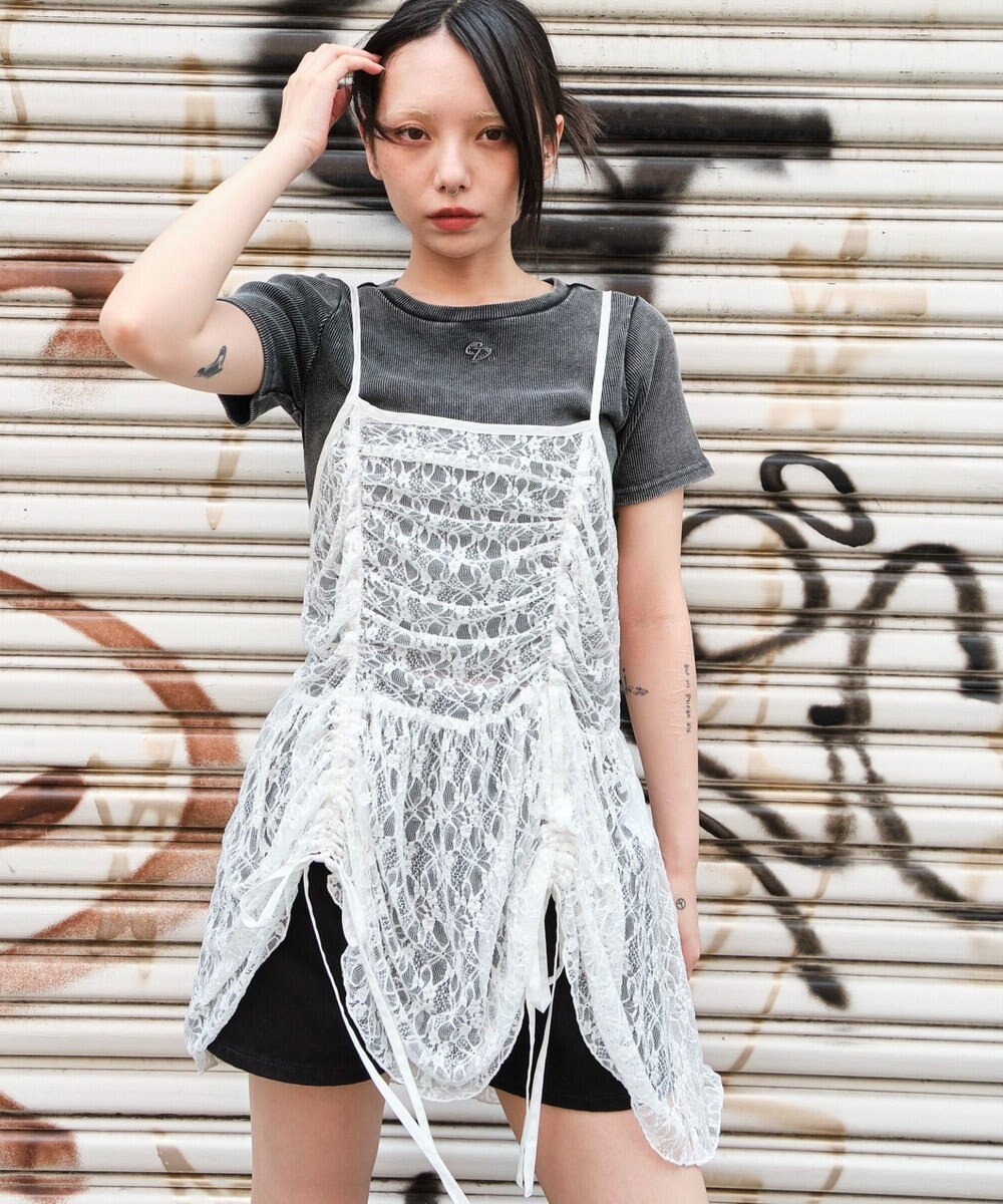 WEGO ドロストデザインキャミワンピース 