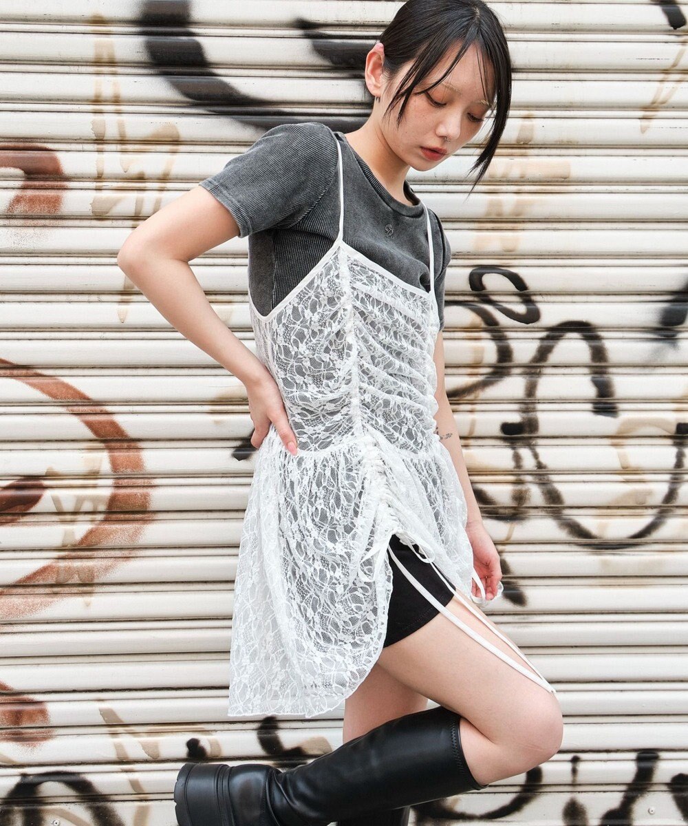 WEGO ドロストデザインキャミワンピース 