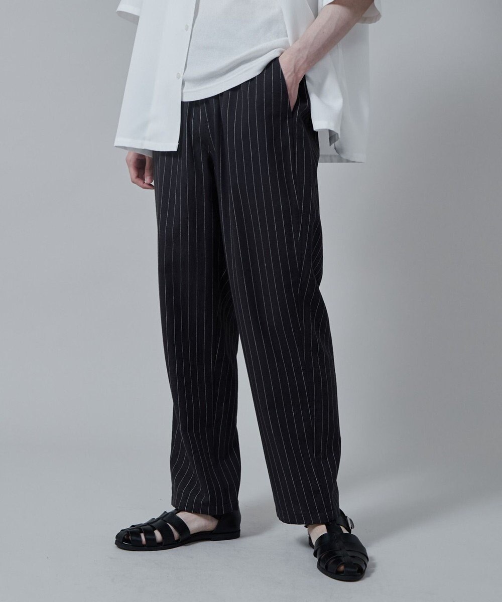 WEGO 【ユニセックス着用アイテム/手洗い可/SETUP可/ウエストゴム】リネンレーヨンイージーパンツ 