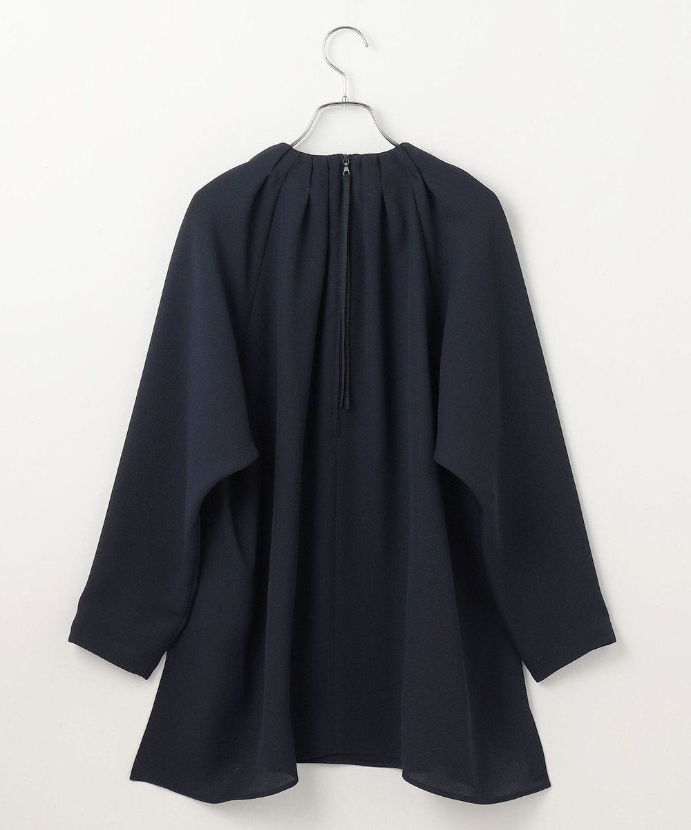 #Newans 【洗濯機可能】タックネックブラウス 