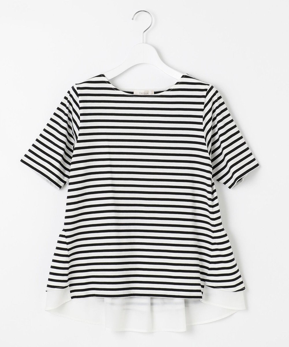 Feroux 【UVケア】バックペプラムチュニック Tシャツ 