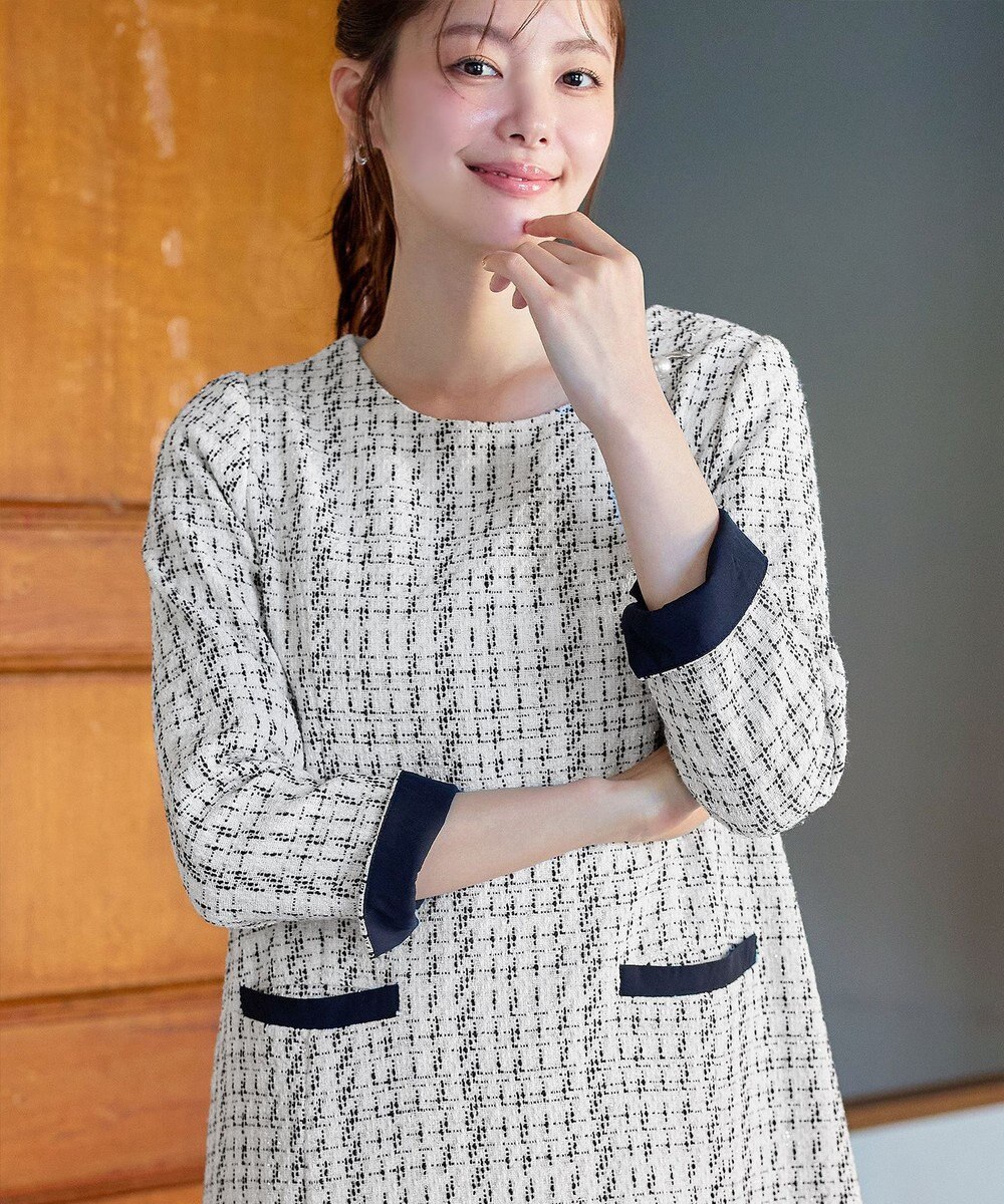 Tiaclasse ツイードAラインワンピース 