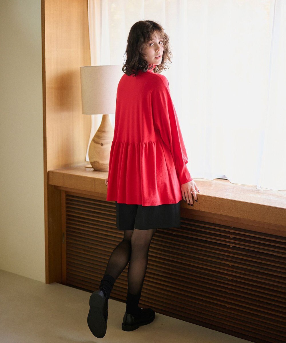 #Newans 【洗える】ペプラムデザインワイドシルエットプルオーバー 